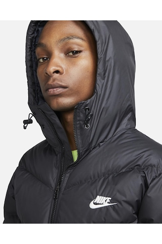 Nike Windrunner Primaloft Storm-fıt Kapüşonlu Şişme Erkek Ceketi-7012 Siyah
