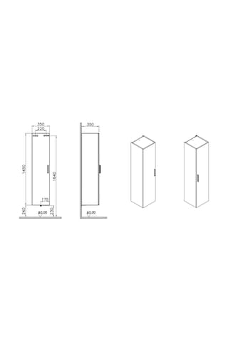Vitra Mia 66166 Boy Dolabı 35 Cm Parlak Beyaz Çok Renkli