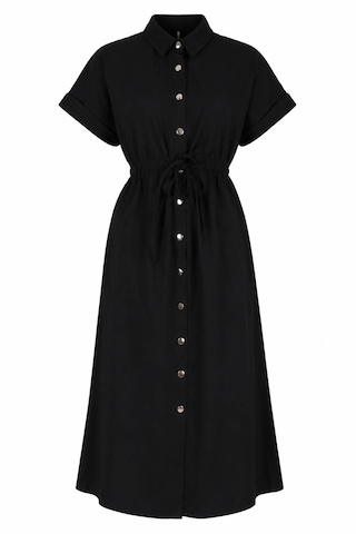 Double E-019 Siyah Kadın Elbise 27kd52000108