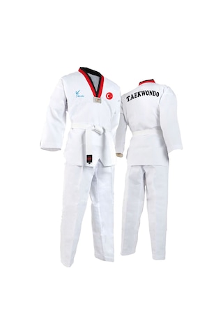 Ay Yıldız Baskılı Pum Yaka Taekwondo Elbisesi Dobok Tekvando Elbisesi Beyaz Ay Yıldız Baskılı Pum Yaka Taekwondo Elbisesi Dobok Tekvando Elbisesi Beyaz