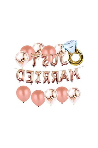 Tongxida 24'lü Altın Pembe Alüminyum Folyo Balon Seti - Düğün Evlilik Etkinlik Dekorasyonu, Yeniden Kullanılabilir
