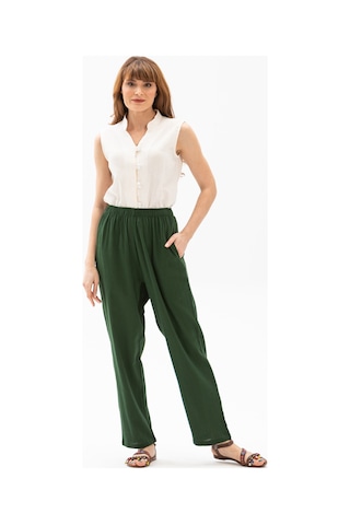 Eliş Şile Bezi Şile Bezi Unisex Şalvar Pantolon Yeşil