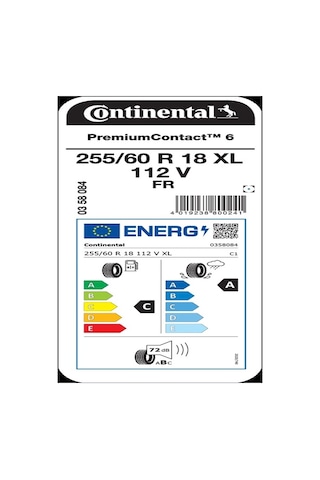 Continental 255/60 R18 112v XL Fr Premiumcontact 6 Yaz Lastiği 2025