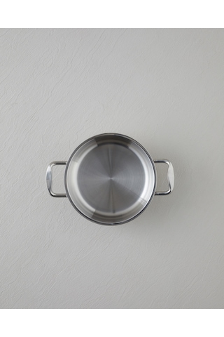 English Home Glow Çelik Cam Kapaklı Sahan 14x5 Cm Silver Silver