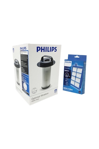 Philips Uyumlu FC9205/01 Marathon Kutulu Hepa Filtre Seti