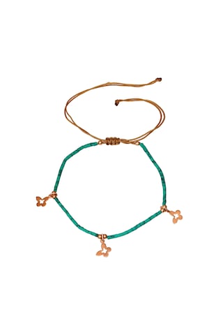 Argentum Concept - Kelebek Motifli Taşlı Makrome Halhal - H003001