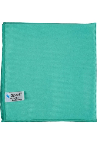 12 Adet Spark Kristal Mikrofiber Cam Silme Bezi Ve Genel Temizlik & Kurulama Bezi 40x40 Cm. Yeşil