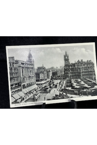 İngiltere Post Card Princes Street Edinburgh 1930-1950'li Yıllarından