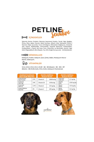Petline Sensitive Skin & Coat Deri ve Tüy Sağlığı İçin Somonlu Yetişkin Kuru Köpek Maması 2 x 12 KG