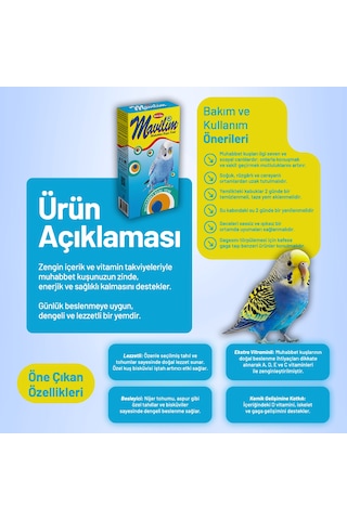 Mavilim Muhabbet Kuşu Yemi - 20 Adet 300 G