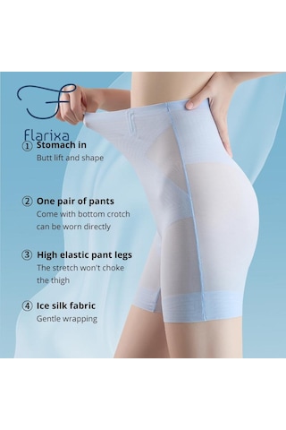 Pembe Flarixa Ultra Ince Buz Ipek Güvenlik Şort Kadın Yüksek Bel Şekillendirme Külot Dikişsiz Zayıflama Iç Çamaşırı Karın Pantolon Vücut Şekillendirici Pembe
