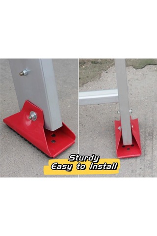 Reedark Alüminyum Merdiven Kayma Engelleme Yedek Ayaklıklı Paspas - 2 Adet Ve Uyumlu Vida Seti