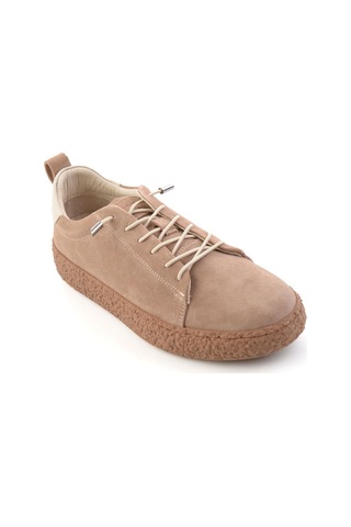 Bambi Vizon Süet Hakiki Deri Kadın Sneaker K01822268402
