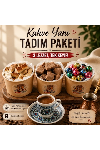 Kahve Yanı Tadım Paketi 3'lü Freeze Dried Kazandibi Çikolatalı Dondurma Çikolatin Atıştırmalık Set