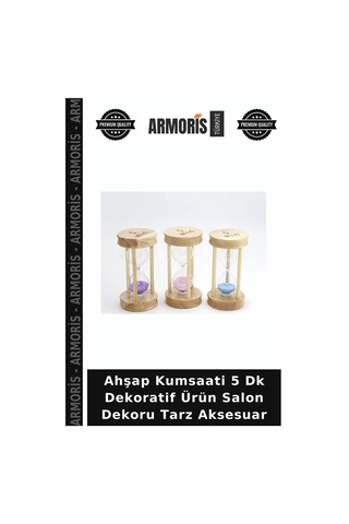 Ahşap Kumsaati 5 Dk Dekoratif Ürün Salon Dekoru Tarz Aksesuar