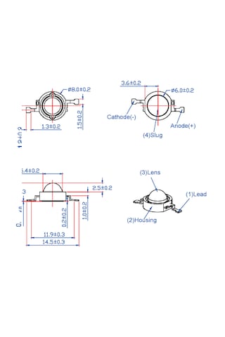 Edison Marka Kaliteli 1W Power Led 10 Adet
