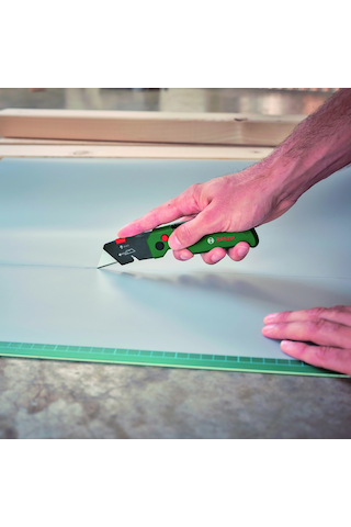 Bosch Premium Katlanabilir Maket Bıçağı + Kumaş Çanta + 10 Bıçak - 1600A02W7M