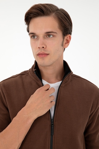 U.S. Polo Assn.  Erkek Kahverengi Basic Polar Hırka 50298066-VR029