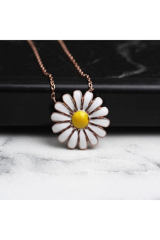 Glorria Gümüş Papatya Kolye (381942827)