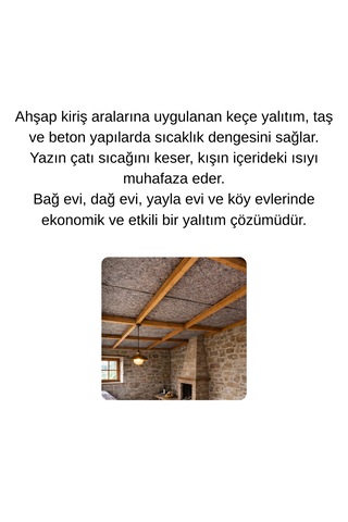 Tavan Yalıtım Keçesi 200 2500 50 Metre Kare