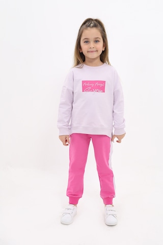 Toontoy Kız Çocuk Nakışlı Eşofman Takım Pudra
