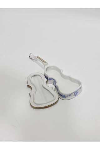 Limoges Gitar Desenli Porselen Saklama Kutusu 20x7x3cm Çok Renkli