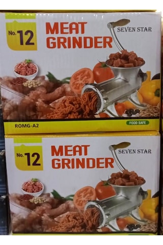 Schule 12 Numara Metal Döküm Kollu Çelik Et Kıyma Makinesi