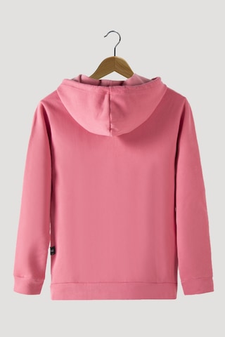Terapi Men Erkek Koyu Pembe Kapüşonlu Kanguru Cepli Basic Sweatshirt Koyu Pembe