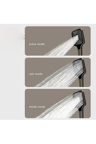 Piyano 5 Fonksiyonlu Kendinden Banyo Bataryalı Robot Duş Seti Şat Siyah