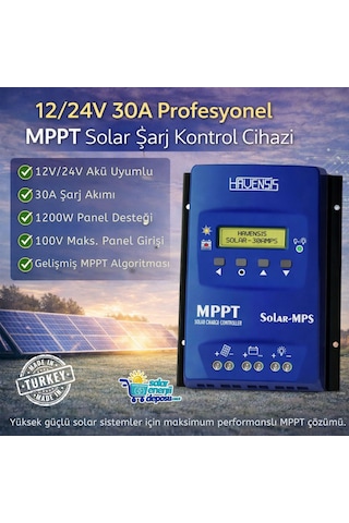 Havanesis Solar-30amps 12/24v 30a Mppt Şarj Kontrol Cihazı S30amps