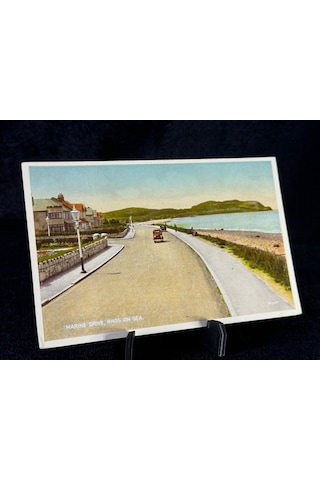 İngiltere Marıne Drıve, Rhos On Sea Post Card W1227 Carbo Colour Valentin & Son London Nadir