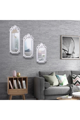 Lucia 3'lü Ayna İnci Krem