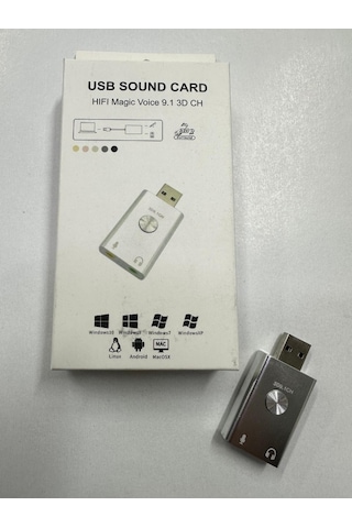 Usb Ses Kartı Hifi Magic Voice 9.1 3d Ch Ses Kartı