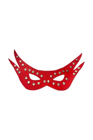 Deri Fantezi Kırmızı Parti Maskesi Tg275427 Kırmızı