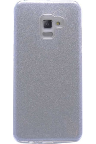 Samsung Uyumlu Galaxy A8 Plus 2018 Kılıf Zore Shining Silikon Gri