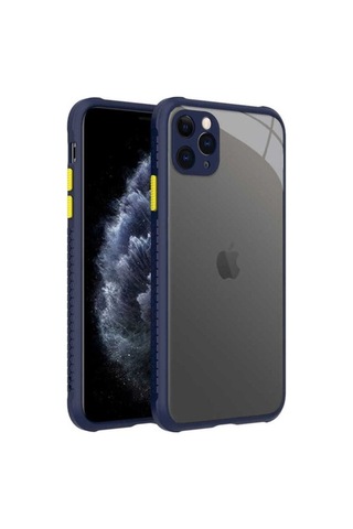Apple Uyumlu iPhone 11 Pro Max Kılıf Zore Kaff Kapak Lacivert