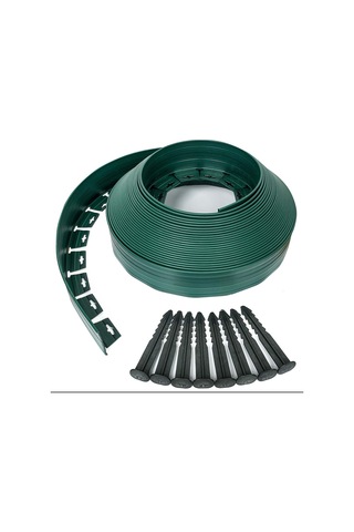 Çim Ayırıcı / Sınırlayıcı 25 Metre Yeşil Renk 50 Adet Kazığı İle Birlikte