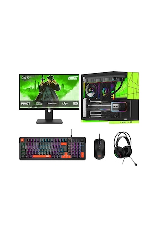Dragos DRX8624 R7-9800X3D 32 GB 1 TB NVMe 12 GB RTX5070 24.5" Free Dos Masaüstü Oyuncu Bilgisayarı