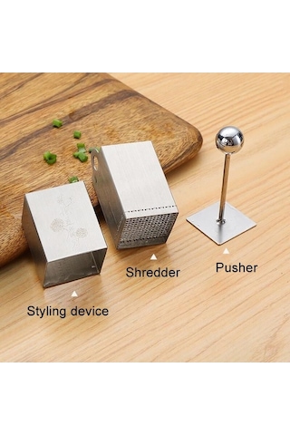 Primepickings Krizantem Parçalanmış Tofu Bıçak Kalıbı 304 Paslanmaz Çelik Mutfak Tofu Bıçağı Aleti Diğer