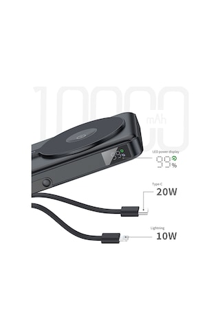 Recci RPB-W27 Galaxy Uyumlu Serisi 20 W 10.000 mAh Dijital Powerbank