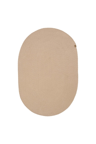 Cool Halı Glenn 608 Bej Banyo Halısı Antre Hol Halısı Hasır Dokulu Oval Banyo Dekoratif Paspas Mutfak Halısı Genel