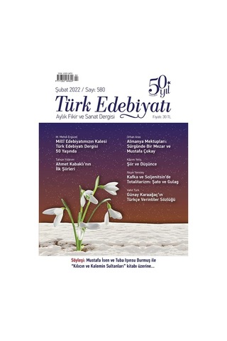 Türk Edebiyatı 580.sayı Şubat 2022