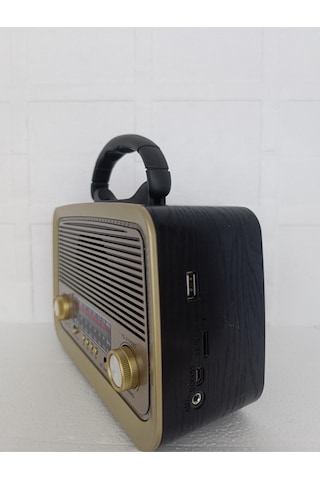 Bluetooth Hoparlör Fm Radyo Usb Tf Aux Ses Bombası Müzik Çalar Mp3 Çalar - Siyah- Tek Ebat