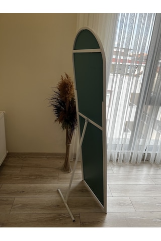 Beyaz Oval Ayaklı Boy Aynası 50x160 Beyaz