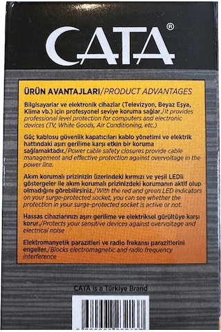 Cata Ct-9186 Akım Ve Çocuk Korumalı Tekli Kablosuz Priz 2 Adet