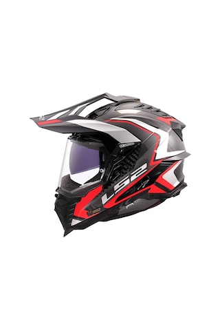 Ls2 Explorer C Karbon Frontier II Kapalı Kask Kırmızı
