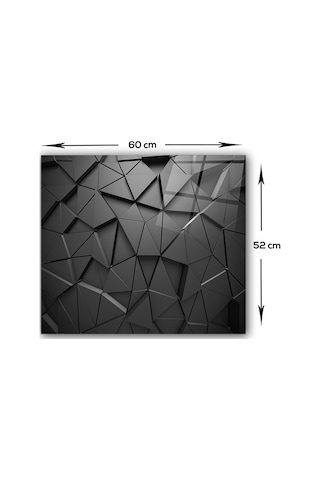 Decorita Antrasit Kristal | Cam Ocak Arkası Koruyucu | 52cm x60cm