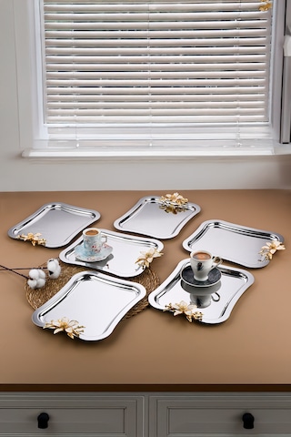 İtalyan Model Papatyalı Kahve-çay Sunum Ve