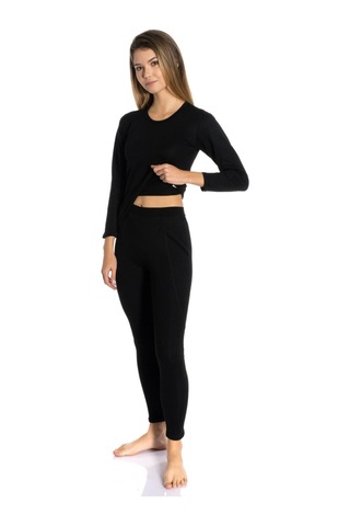 Thermal Uzun Kol Takım Siyah Siyah