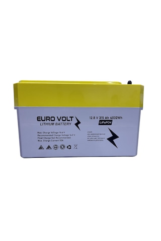 Euro Volt Lityum Battery 12.8 V 315 Ah 4032 Wh Life Po4